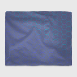 Плед флисовый Шестигранники индиго, цвет: 3D-велсофт