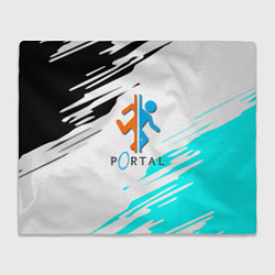 Плед флисовый Portal краски текстура гейм, цвет: 3D-велсофт