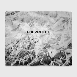 Плед флисовый Chevrolet white graphite, цвет: 3D-велсофт