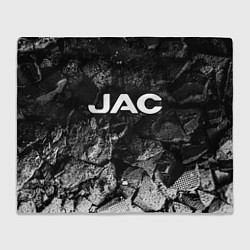 Плед флисовый JAC black graphite, цвет: 3D-велсофт