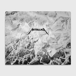 Плед флисовый Metallica white graphite, цвет: 3D-велсофт