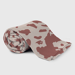 Плед флисовый Коровий паттерн коричневого цвета, цвет: 3D-велсофт — фото 2