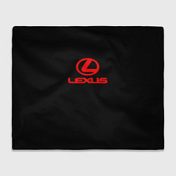 Плед флисовый Lexus red logo, цвет: 3D-велсофт