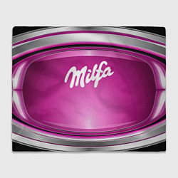Плед флисовый Milfa надпись в стиле шоколадки, цвет: 3D-велсофт