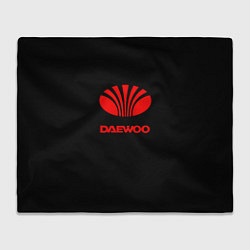 Плед флисовый Daewoo red logo, цвет: 3D-велсофт