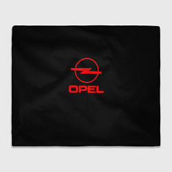 Плед флисовый Opel red logo auto, цвет: 3D-велсофт