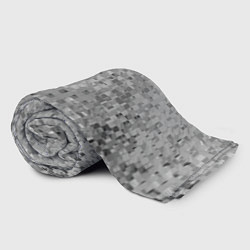 Плед флисовый Серый текстурированный кубики, цвет: 3D-велсофт — фото 2