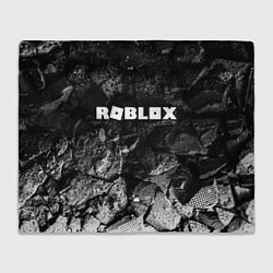 Плед флисовый Roblox black graphite, цвет: 3D-велсофт