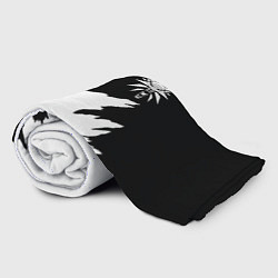 Плед флисовый Ведьмак белое лого краски, цвет: 3D-велсофт — фото 2