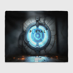 Плед флисовый Portal logo game, цвет: 3D-велсофт