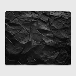Плед флисовый Текстура темной скалы, цвет: 3D-велсофт