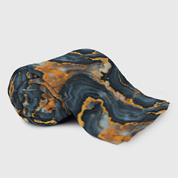 Плед флисовый Золотистый мрамор, цвет: 3D-велсофт — фото 2
