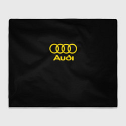 Плед флисовый Audi logo yellow, цвет: 3D-велсофт