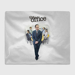 Плед флисовый Characters of the TV series office, цвет: 3D-велсофт