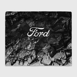 Плед флисовый Ford black graphite, цвет: 3D-велсофт