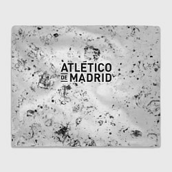 Плед флисовый Atletico Madrid dirty ice, цвет: 3D-велсофт