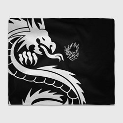 Плед флисовый Samurai dragon steel japan, цвет: 3D-велсофт