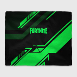 Плед флисовый Fortnite geometry green, цвет: 3D-велсофт