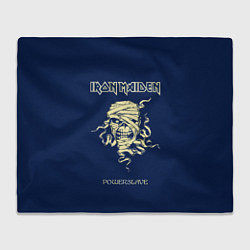 Плед флисовый Iron Maiden powerslave rock, цвет: 3D-велсофт