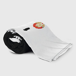 Плед флисовый СССР текстура герб, цвет: 3D-велсофт — фото 2