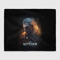 Плед флисовый The Witcher and fire, цвет: 3D-велсофт