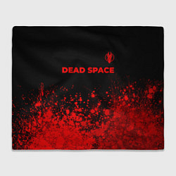 Плед флисовый Dead Space - red gradient посередине, цвет: 3D-велсофт