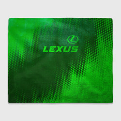 Плед флисовый Lexus - green gradient посередине, цвет: 3D-велсофт