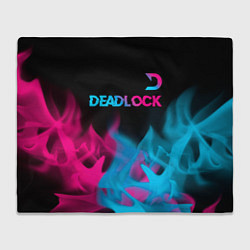 Плед флисовый Deadlock - neon gradient посередине, цвет: 3D-велсофт