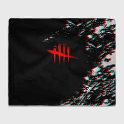 Плед флисовый Dead by daylight глитч, цвет: 3D-велсофт