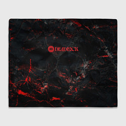 Плед флисовый Deadlock logo red texture, цвет: 3D-велсофт