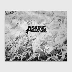 Плед флисовый Asking Alexandria white graphite, цвет: 3D-велсофт