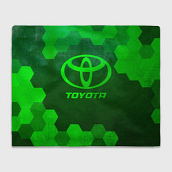 Плед флисовый Toyota - green gradient, цвет: 3D-велсофт