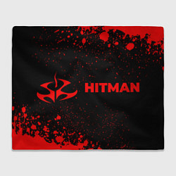 Плед флисовый Hitman - red gradient по-горизонтали, цвет: 3D-велсофт