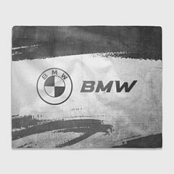 Плед флисовый BMW - white gradient по-горизонтали, цвет: 3D-велсофт