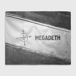 Плед флисовый Megadeth - white gradient по-горизонтали, цвет: 3D-велсофт