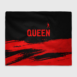 Плед флисовый Queen - red gradient посередине, цвет: 3D-велсофт