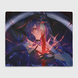 Плед флисовый Honkai Star Rail Black Swan beauty, цвет: 3D-велсофт