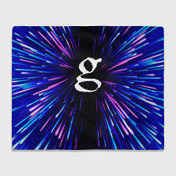 Плед флисовый Garbage neon energy, цвет: 3D-велсофт