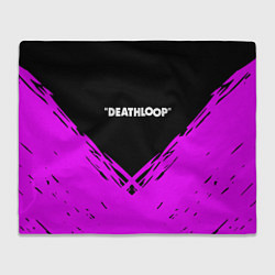 Плед флисовый Deathloop neon geometry, цвет: 3D-велсофт