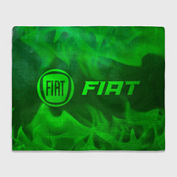 Плед флисовый Fiat - green gradient по-горизонтали, цвет: 3D-велсофт