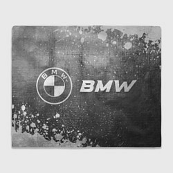 Плед флисовый BMW - grey gradient по-горизонтали, цвет: 3D-велсофт