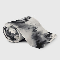 Плед флисовый Голова серого волка, цвет: 3D-велсофт — фото 2