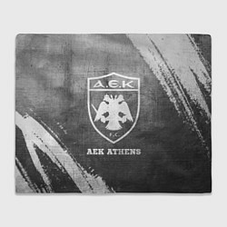 Плед флисовый AEK Athens - grey gradient, цвет: 3D-велсофт