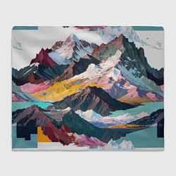 Плед флисовый Искусство гор, цвет: 3D-велсофт