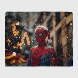 Плед флисовый New year Spider-man, цвет: 3D-велсофт