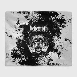 Плед флисовый Behemoth рок пес, цвет: 3D-велсофт