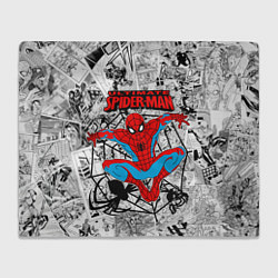 Плед флисовый Человек паук комиксы, цвет: 3D-велсофт