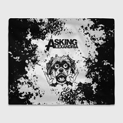 Плед флисовый Asking Alexandria - рок пес, цвет: 3D-велсофт