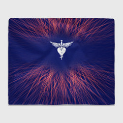 Плед флисовый Bon Jovi red energy, цвет: 3D-велсофт