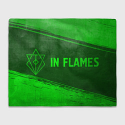 Плед флисовый In Flames - green gradient по-горизонтали, цвет: 3D-велсофт